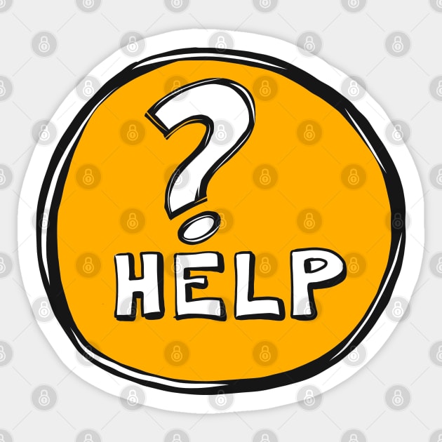 HELP? Sticker by Dani Vittz